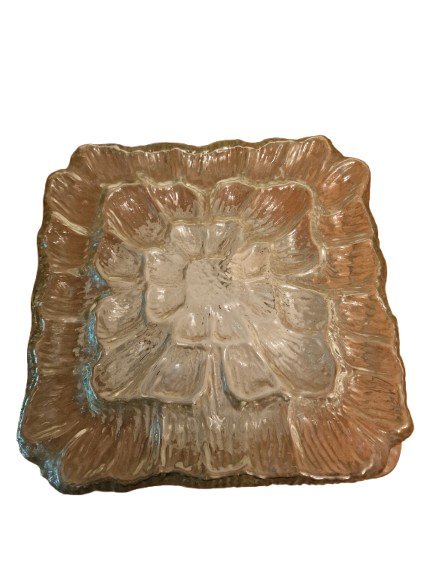 Vintage glass ceiling lamp flower shape