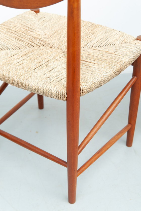 Image 1 of 4 sillas de comedor de teca de Peter Hvidt y Orla Mølgaard-Nielsen para Søborg Møbelfabrik (años 50)