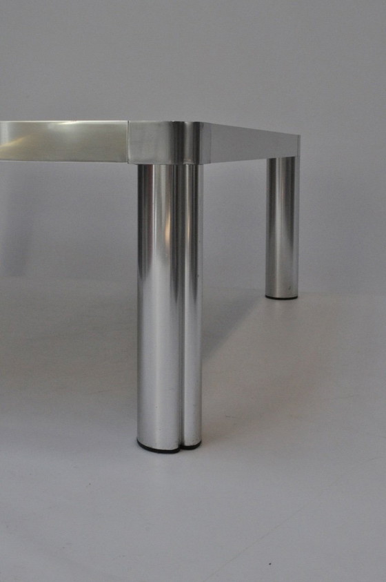 Image 1 of Table basse Artifort T100 | Kho Liang Ie | Verre fumé d'origine | 80 × 80 cm | Années 1970