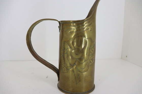 Prachtige Trench Art Schenkkan (1942) – Britse WO2 Hulzenkunst / Loopgravenkunst – Beeldhouwkunst, Other (photo 7 of 7)