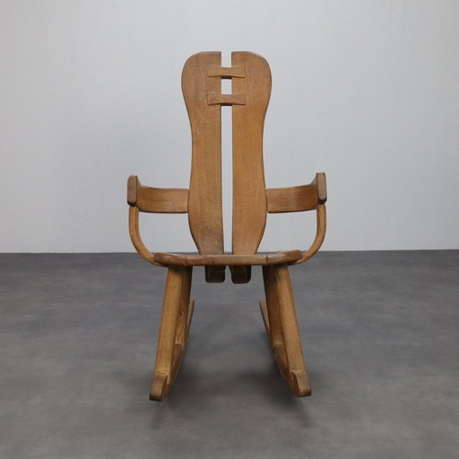 Brutalistische schommelstoel van De Puydt, 1970
