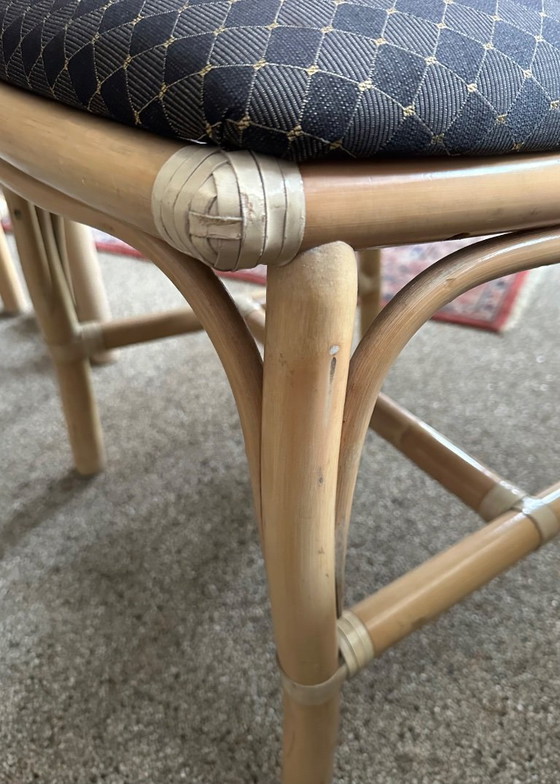 Image 1 of Mesa y sillas extensibles de bambú Roberti Rattan estilo años 60