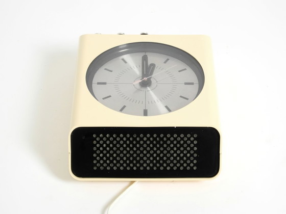 Image 1 of Original 1970s UNIVERSUM Wall Clock with Radio by Adriano Rampoldi for Quelle Versand Germany – Made in Italy