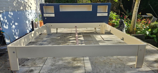 Vintage alert! Midcentury Space Age headboard with 70s Auping bed frame
