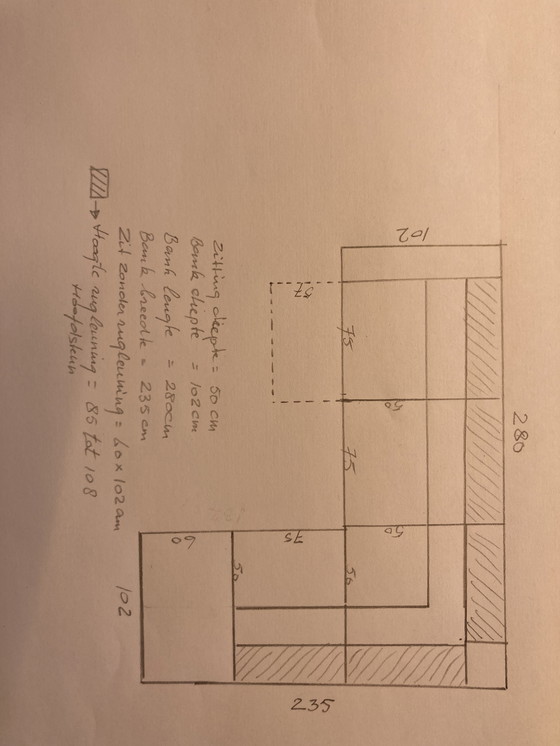 Image 1 of Sofá de esquina, verde oliva