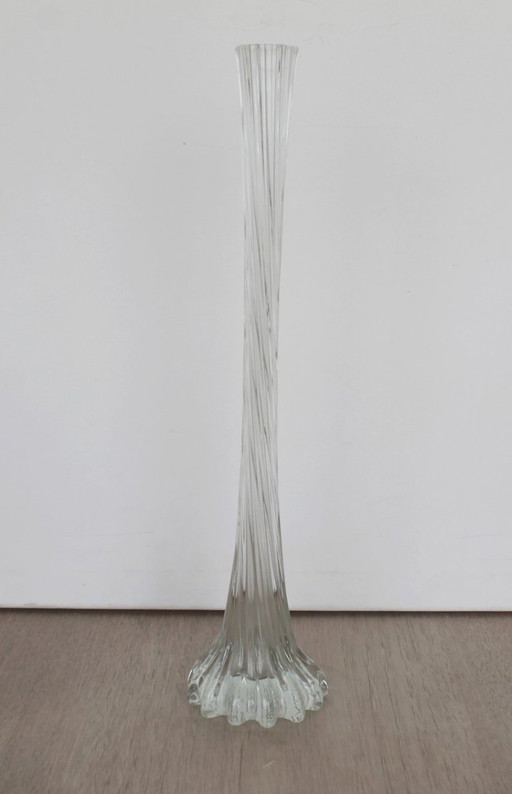 Vaso solitario/a forma di spirale, grande 40 cm, anni '60