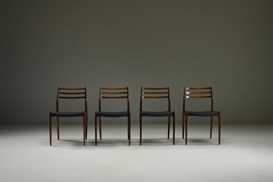 Image 1 of Sedie da pranzo modello 78 di Niels otto Møller per J.L. Møllers møbelfabrik, Danimarca anni '60. 