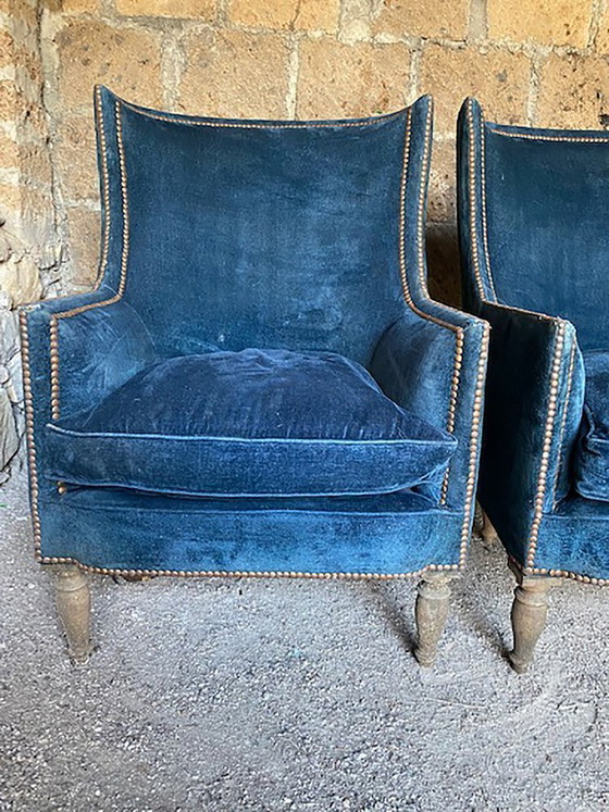 Set of Art Deco Italian Chairs in Walnut, 1920s – Dining chairs (photo 2 of 4)