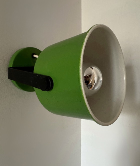 Image 1 of Applique con faretto verde anni '70