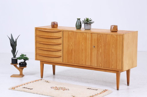 Hellerau 602 / K Sideboard 60s | Mid - Century Drawers Sideboard Cabinet Light Oak Franz Ehrlich Design Retro #05-05