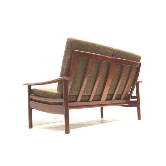 Image 1 of Vintage 2-seater Danish design teak sofa from the 1960s