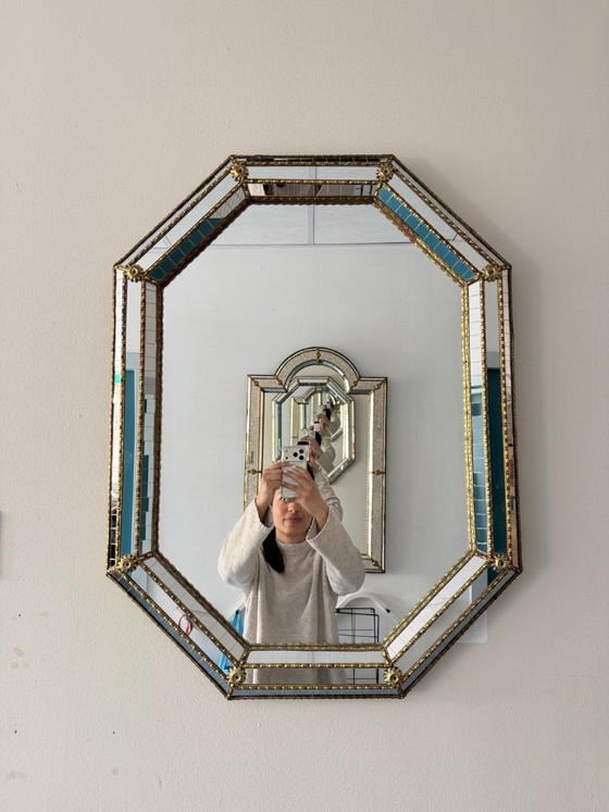 Image 1 of Spaanse vintage mozaïek spiegel