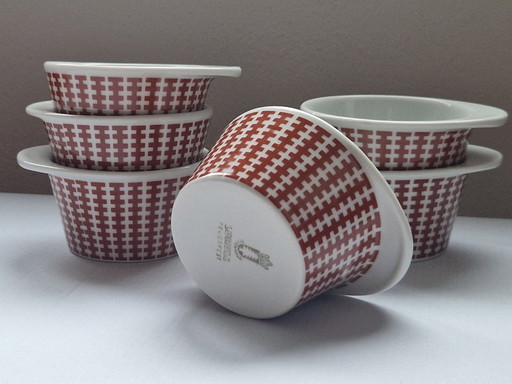 6 porseleinen soufflévormen. Lukull.Schönwald Duitsland. 1950-1970