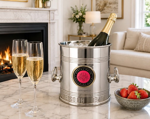 Champagne Bucket Piper-Heidsieck Viktor & Rolf – tafelaccessoires, Metal, rvs