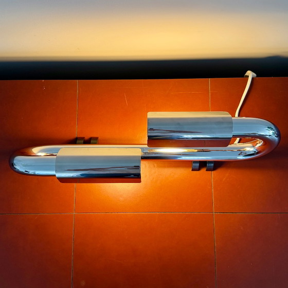 Image 1 of Luci Italia T452 Space Age chrome design 1970s collector's item