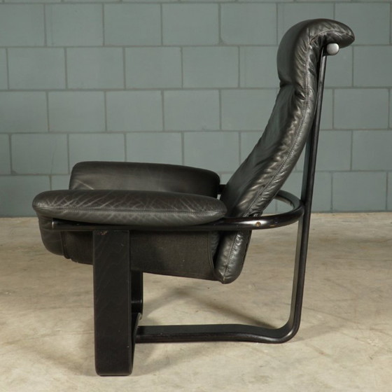 Fauteuil lounge vintage « Manta » – Ingmar Relling – Westnofa – 1970 – Wood, Leather (photo 7 of 15)