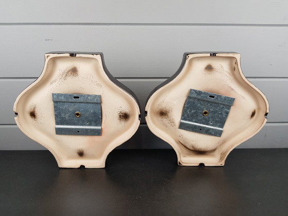 Image 1 of Juego de 2 apliques de pared Pan Keramik marrón