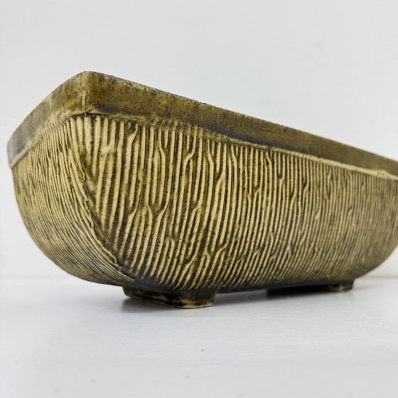 Image 1 of Vintage Green Ceramic Flower Pot, 1970s