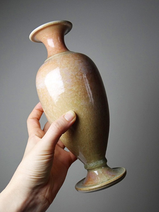 Image 1 of Jarrón balaustre, cerámica, esmalte cristalino, Bernard Guipouy, Atelier du Bol Doré