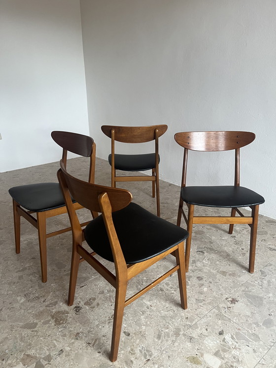 Image 1 of 4x Original “Farstrup Møbler Model 210 1950s” Dining Chairs