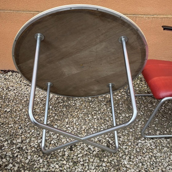 Bauhaus Tisch mit Sesseln in Stahlrohrstruktur von Willem Hendrik Gispen, 1930, 3er Set – Garten-Sets (photo 15 of 19)