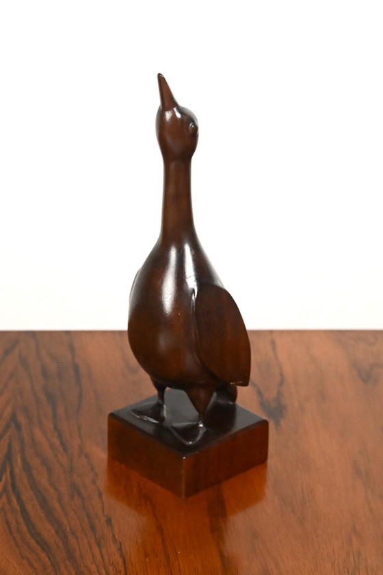 Image 1 of Scultura in legno di un uccello