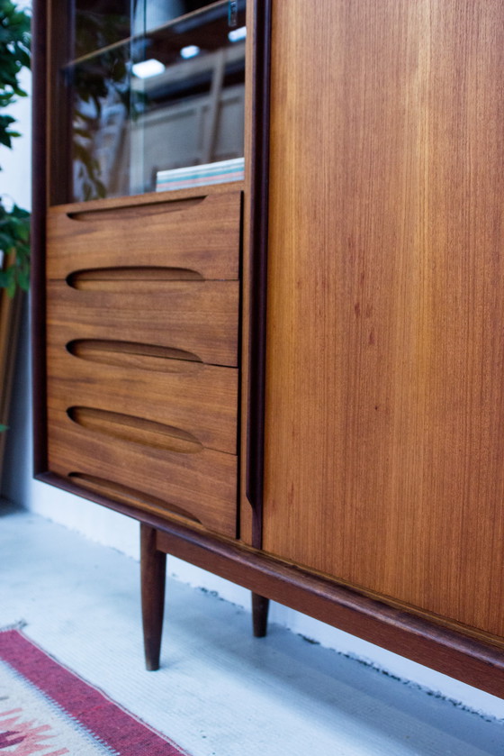 Image 1 of Vintage teak highboard sideboard Midcentury