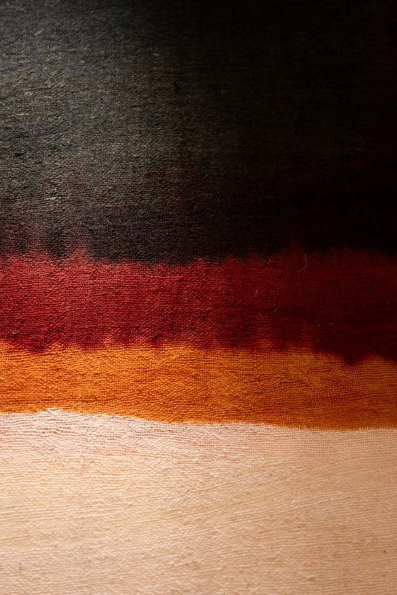 Image 1 of Drieluik met geometrische decoratie in geweven wol. Handgemaakt, 20e eeuw.