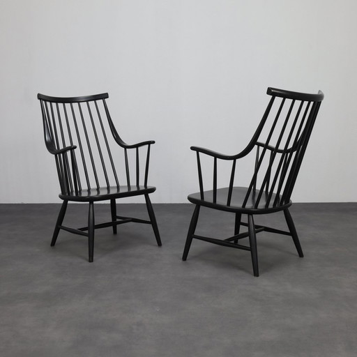 2x Spijlen Stoel Grandessa Lena Larsson Nesto, 1960s (Setprijs)