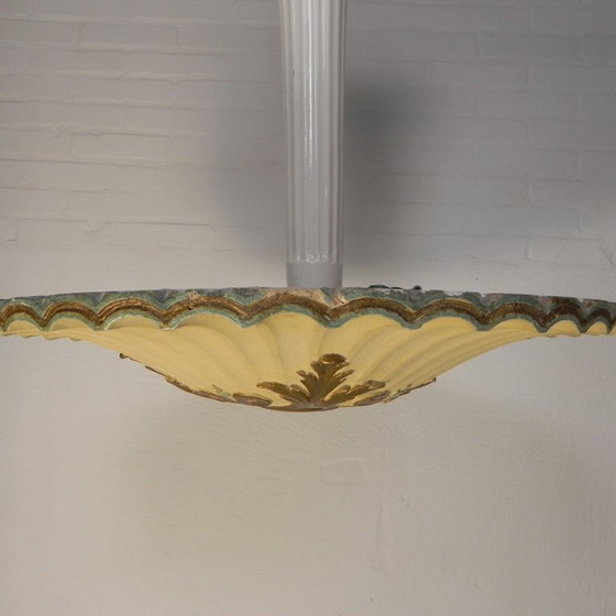 Grande lampada Art Déco in gesso, 70 cm di diametro, inizio XX secolo – Lampade a sospensione, Altro (photo 14 of 14)