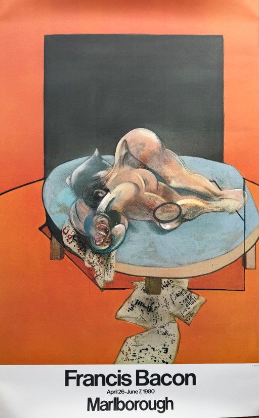 Francis Bacon (1909–1992), Marlborough Gallery, 1980, Poster Originale d'Esposizione Vintage