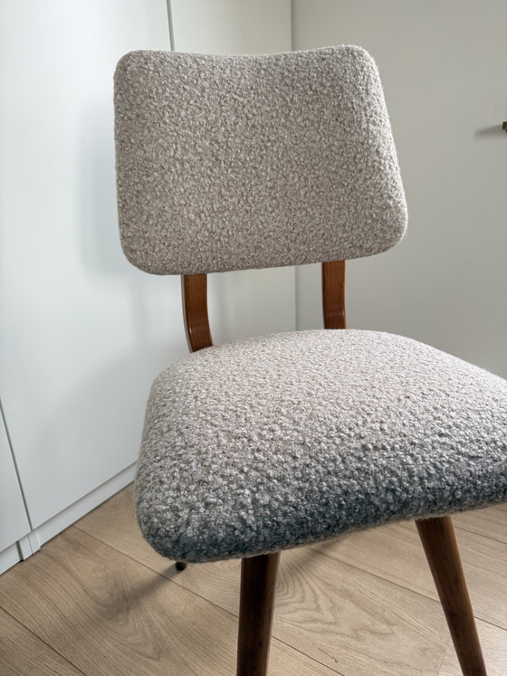 4 Vintage Chairs – Dining chairs, Textile, Wood (photo 5 of 7)