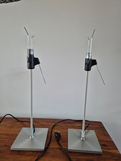 Twee Luceplan Constanza tafellampen (zonder kap)