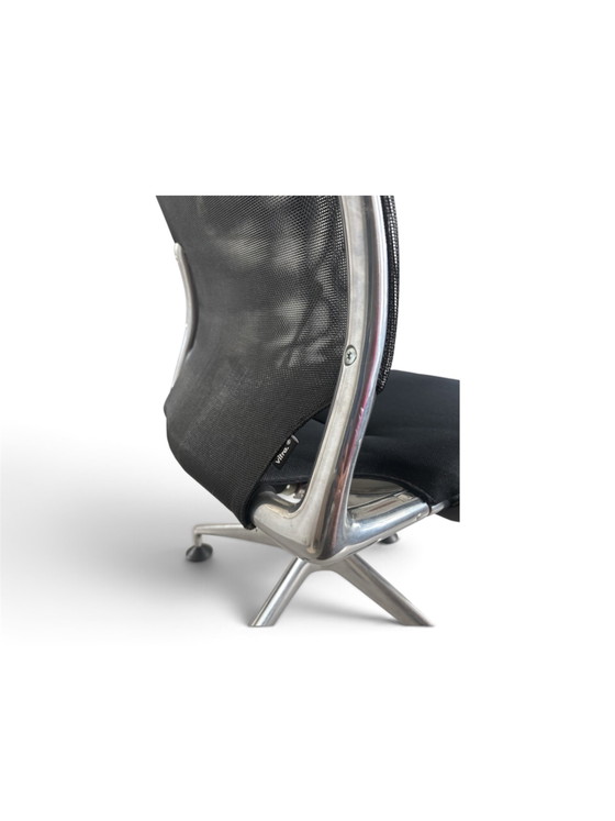 Chaises de bureau et de conférence Vitra Meda - Lot de 4 – Chaises pivotantes, Chrome, Textile (photo 4 of 6)