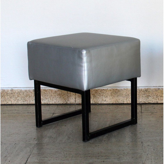 Image 1 of Vintage low modernist square stool