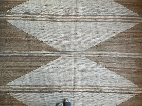 Jute Boho-style Rug 230x340 (jute/white wool), Rugs & carpets, Other, Brown (photo 6 of 6)