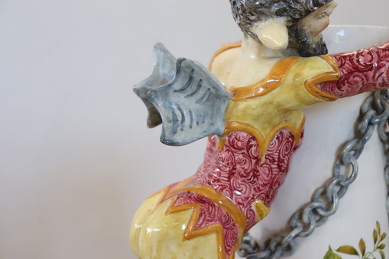 Image 1 of Majestic Ceramic Vase, Italy Early 20th Century