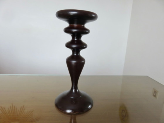Image 1 of Pair of imposing Scandinavian candlesticks, 70s/80s
