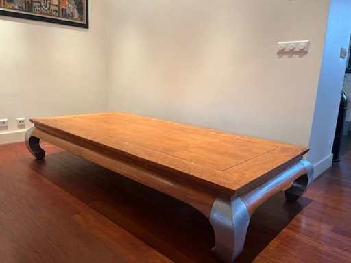Table à opium en bois de teck