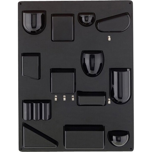 Organizador de pared vintage negro de Dorothee Becker, Alemania, 1969