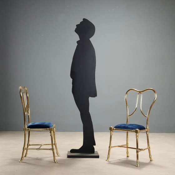 Set van 4 Jansen Argentina stoelen, jaren 1950 – Maison Jansen, Eetkamerstoelen, Brass (photo 2 of 11)