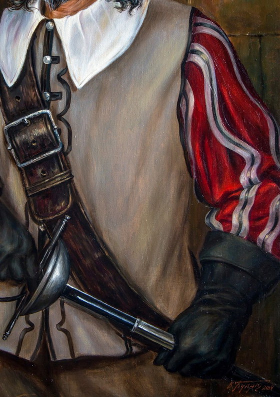 Original Oil Painting The Evening Ceases To Be Languid - Based On A. Dumas's "The Three Musketeers" (photo 7 of 7)