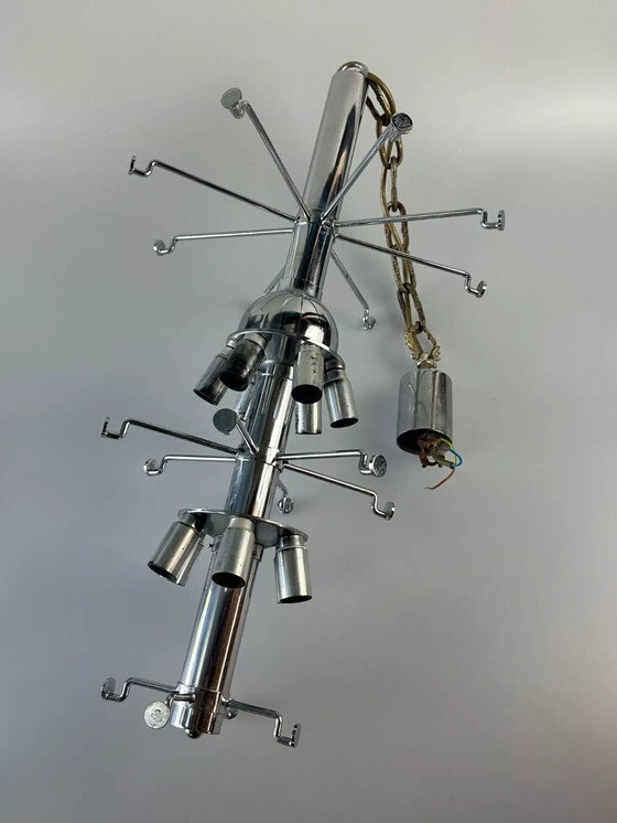 Image 1 of 60s 70s kroonluchter Kroonluchter "Ragnatela" Murano glas Space Age