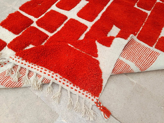Tappeto marocchino in lana fatto a mano, grande dimensione 250x150 cm, artigianale. – Tappeti, Wool (photo 9 of 10)
