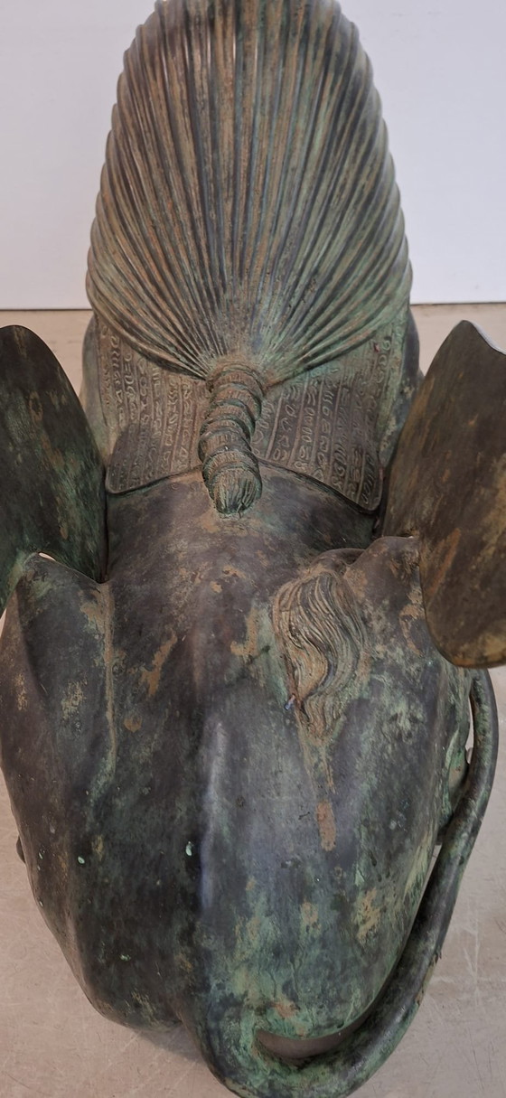 Image 1 of Bronzen Sfinx Hollywood Regency Salontafel 