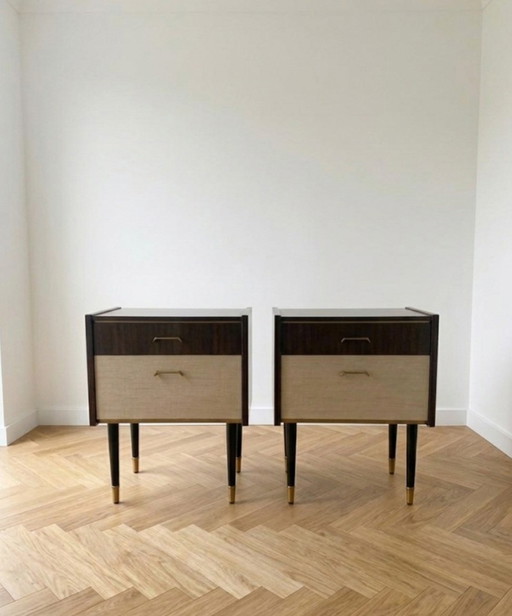 Coppia unica di comodini di design danese - Anni '60, stile metà secolo