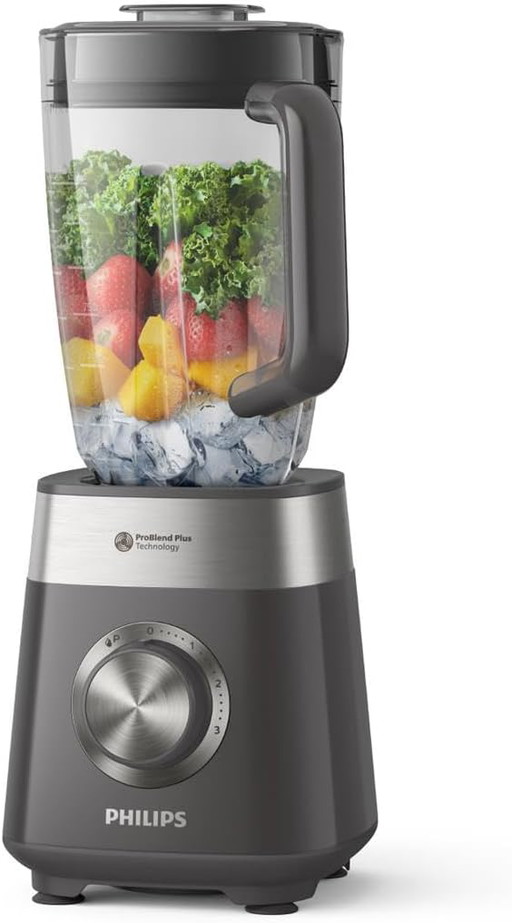 Philips Blender Séries 5000 - Moteur 1000W, Technologie ProBlend Plus, Pièces résistantes au lave-vaisselle, Capacité de 2 litre
