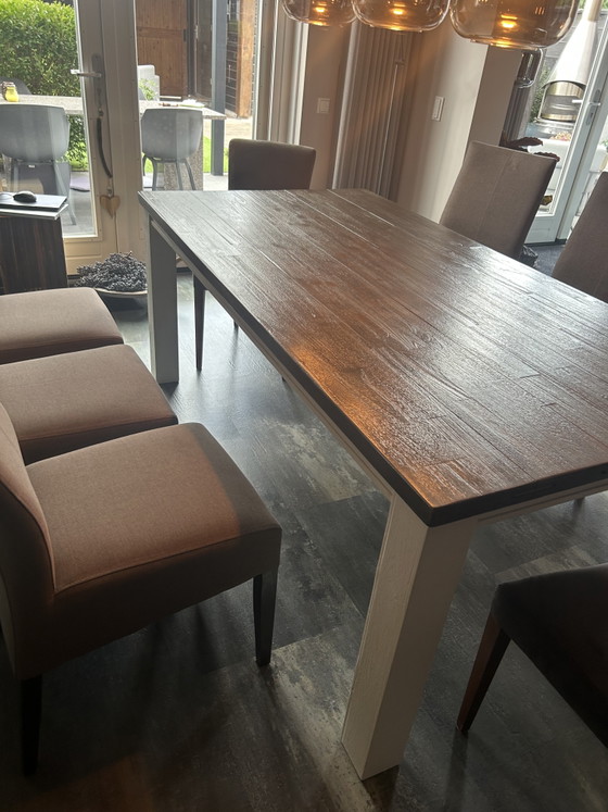 H&H Dining Table with 6 or 8 Chairs - 190x100x77 cm – Wood (photo 11 of 15)