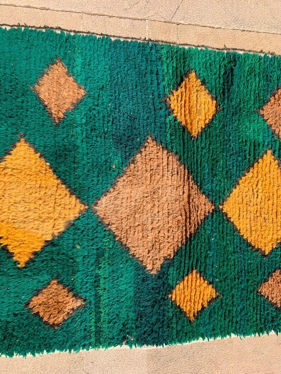 Handgeknüpfter Boujaad-Teppich – Marokkanischer Wollteppich, abstraktes Berber-Design, geometrische (photo 12 of 12)