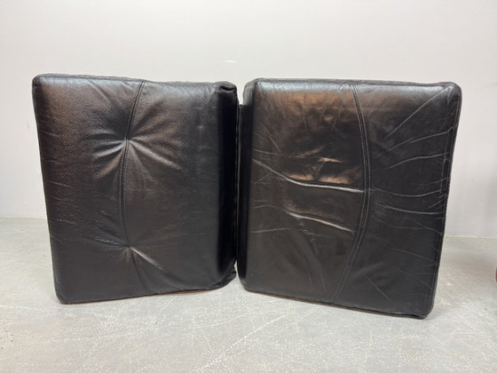 Image 1 of Set of 2 Mid-Century Design Komfort Solid Teak Wooden Lounge Chairs Attributed to Sven Ellekaer for Komfort, Denmark 1970s. 